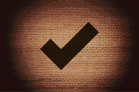 tick .Flat modern web button and space for your text. Vector. EPS10のイラスト素材