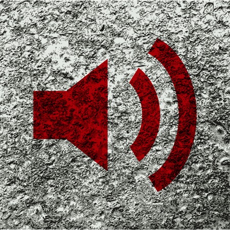 Speaker. Flat modern web button and space for your text. Vector. EPS10のイラスト素材