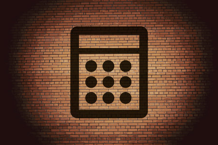 calculator. Flat modern web button and space for your text. Vector. EPS10のイラスト素材