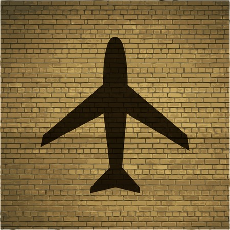 Plane . Flat modern web button and space for your text. Vector. EPS10のイラスト素材