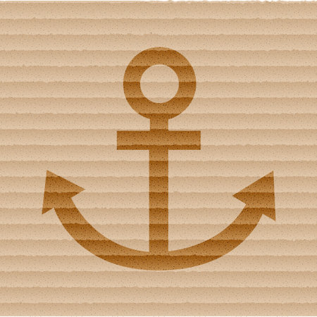 Anchor. Flat modern web button and space for your text. Vector. EPS10