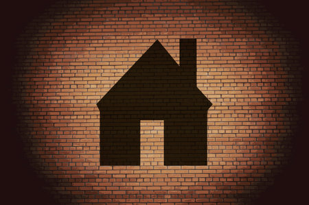 Home. Flat modern web button and space for your text. Vector. EPS10のイラスト素材