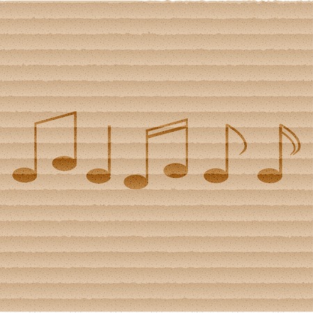 Music elements notes web icon, flat design. Vector illustration. EPS10のイラスト素材