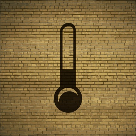 Thermometer. Flat modern web button and space for your text. Vector. EPS10のイラスト素材