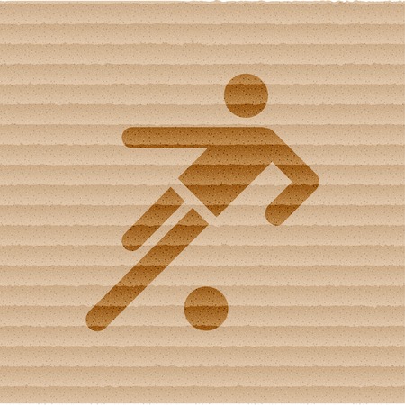 football player. Flat modern web button and space for your text. Vector. EPS10のイラスト素材