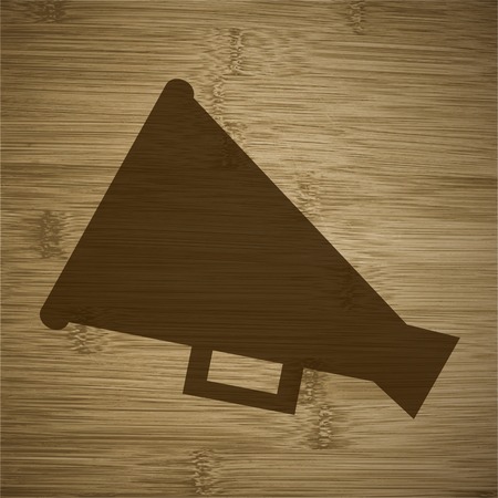 Megaphone, Loud-hailer . Flat modern web button and space for your text. Vector. EPS10のイラスト素材