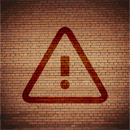 danger. exclamation mark. Flat modern web button and space for your text. Vector. EPS10のイラスト素材