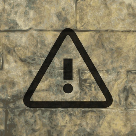 danger. exclamation mark. Flat modern web button and space for your text. Vector. EPS10のイラスト素材