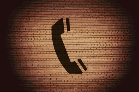 phone. Flat modern web button and space for your text. Vector. EPS10のイラスト素材