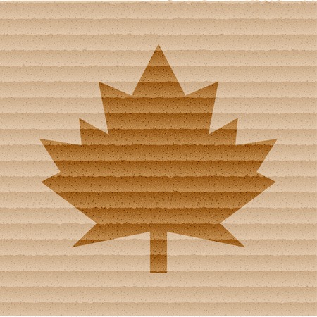 maple Leaf. Flat modern web button and space for your text. Vector. EPS10のイラスト素材