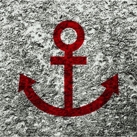 Anchor. Flat modern web button and space for your text. Vector. EPS10のイラスト素材