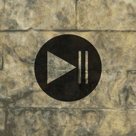 Play button web icon, flat design. Vector illustration. EPS10のイラスト素材