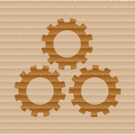Settings Sign icon, flat design. Vector illustration. EPS10のイラスト素材