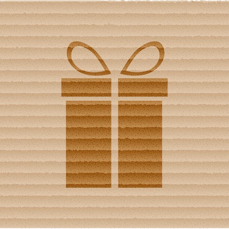 gift web icon, flat design. Vector illustration. EPS10のイラスト素材