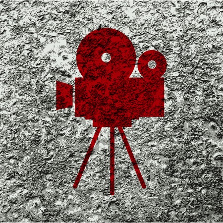 Videocamera. Flat modern web button and space for your text. Vector. EPS10のイラスト素材
