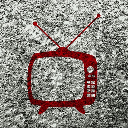 Retro tv. Flat modern web button and space for your text. Vector. EPS10のイラスト素材