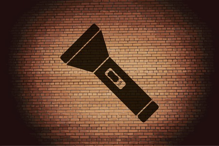 Flashlight . Flat modern web button and space for your text. Vector. EPS10のイラスト素材