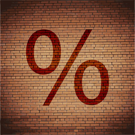 percent. Flat modern web button  and space for your text. Vector. EPS10のイラスト素材