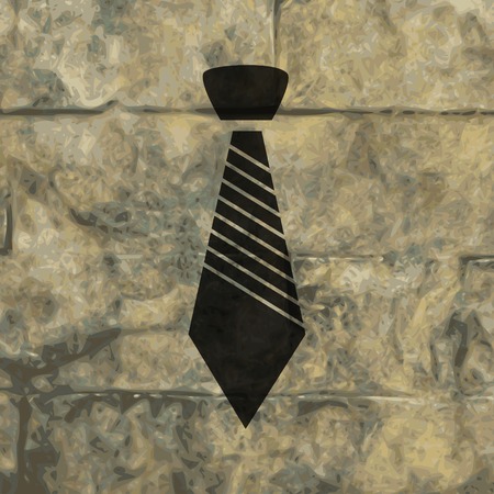 Hipster tie. Flat modern web button and space for your text. Vector. EPS10のイラスト素材