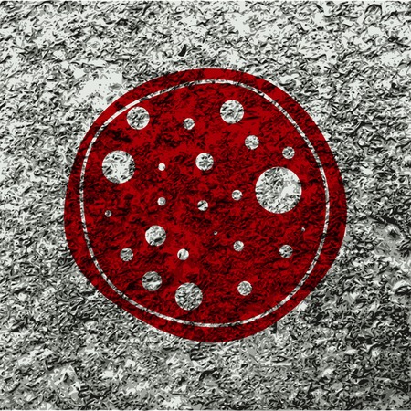 Photo camera diaphragm. Flat modern web button and space for your text. Vector. EPS10のイラスト素材