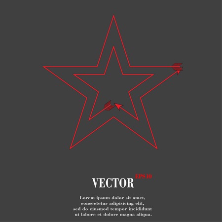star web icon, flat design, Vector EPS10のイラスト素材