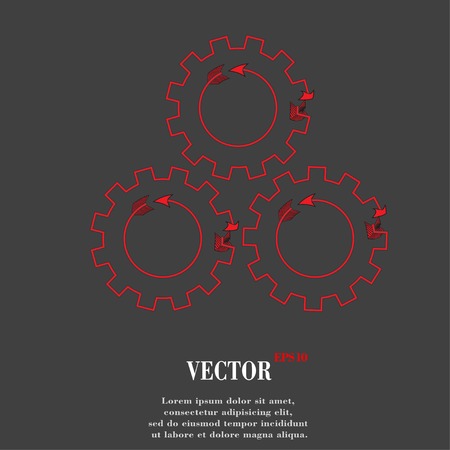 Settings Sign icon, flat design. Vector illustration. EPS10のイラスト素材