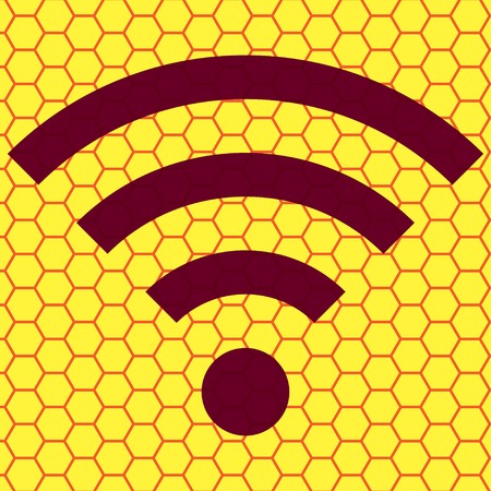 WI-FI. Flat modern web button  and space for your text. Vector. EPS10のイラスト素材