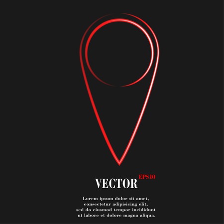 map pointers. Flat modern web button and space for your text. Vector. EPS10のイラスト素材