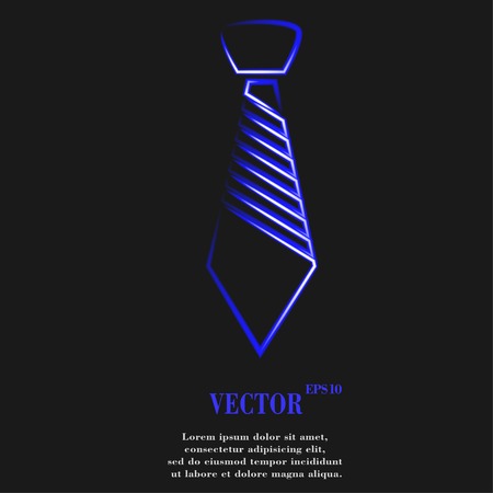 Hipster tie. Flat modern web button and space for your text. Vector. EPS10のイラスト素材