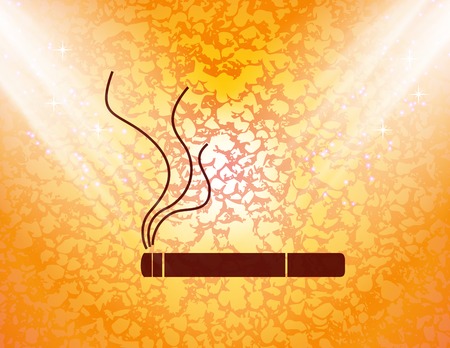 Smoking sign. cigarette Flat modern web button and space for your text. Vector. EPS10のイラスト素材