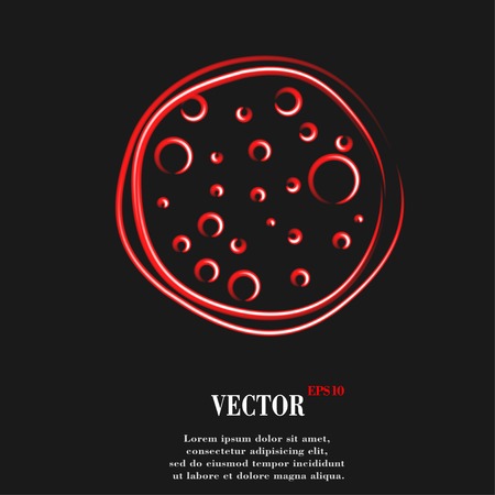 Photo camera diaphragm. Flat modern web button and space for your text. Vector. EPS10のイラスト素材