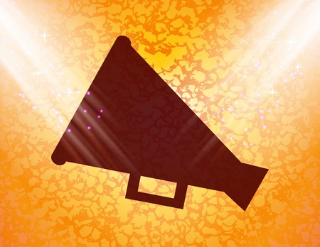 Megaphone, Loud-hailer Flat modern web button and space for your text. Vector. EPS10のイラスト素材