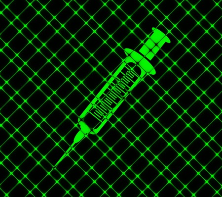 Syringe. Flat modern web button and space for your text. Vector. EPS10のイラスト素材