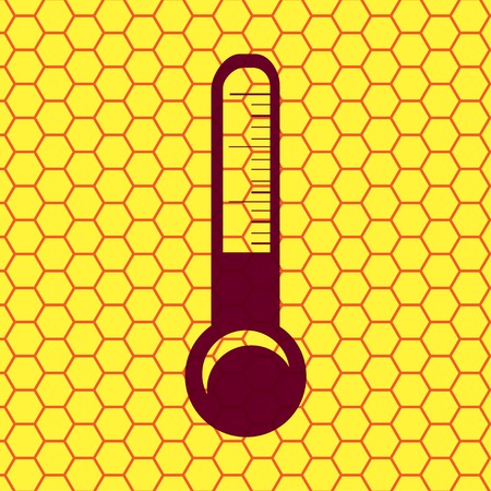 Thermometer. Flat modern web button and space for your text. Vector. EPS10のイラスト素材