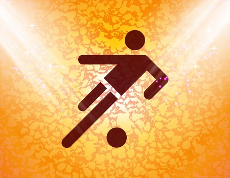 football player. Flat modern web button and space for your text. Vector. EPS10のイラスト素材