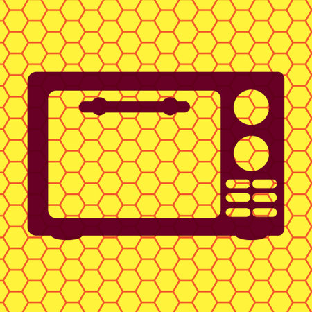 microwave. kitchen equipment Flat modern web button and space for your text. Vector. EPS10のイラスト素材