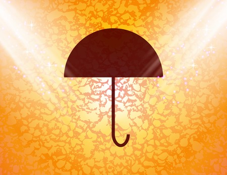 Umbrella. Flat modern web button  and space for your text. Vector. EPS10のイラスト素材