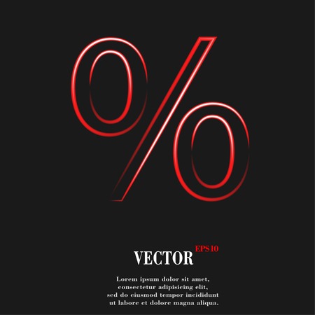 percent. Flat modern web button  and space for your text. Vector. EPS10のイラスト素材