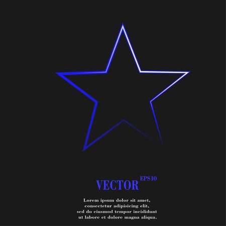 star. Flat modern web button and space for your text. Vector. EPS10のイラスト素材