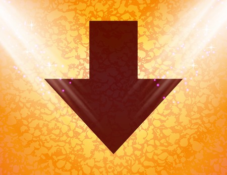 down Arrow. Flat modern web button  and space for your text. Vector. EPS10のイラスト素材