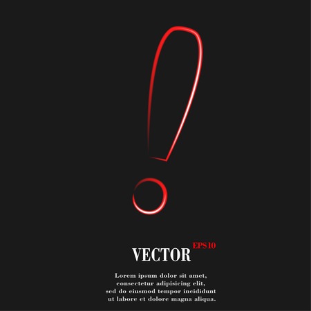 The exclamation point. Flat modern web button and space for your text. Vector. EPS10のイラスト素材