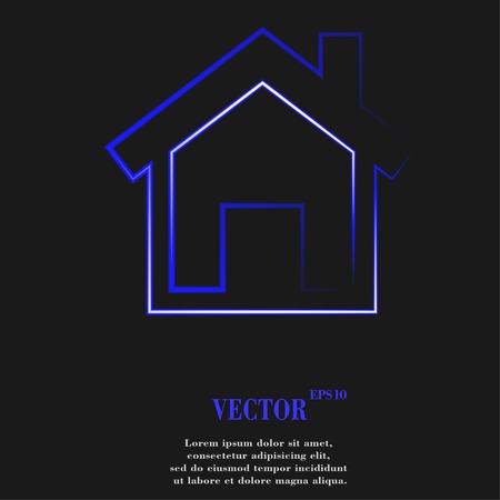 house. Flat modern web button and space for your text. Vector. EPS10のイラスト素材