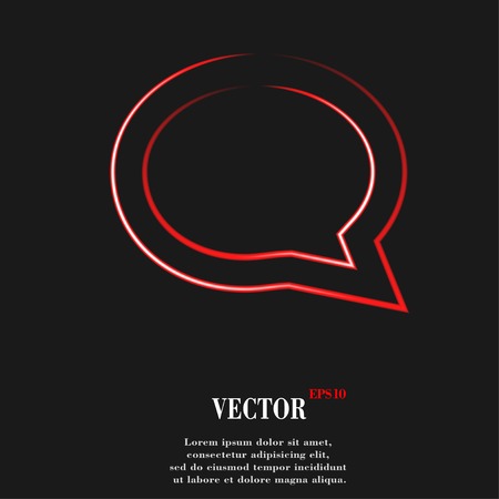 cloud thoughts. Flat modern web button and space for your text. Vector. EPS10のイラスト素材