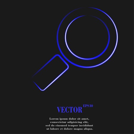 Search magnifier. Flat modern web button and space for your text. Vector. EPS10のイラスト素材