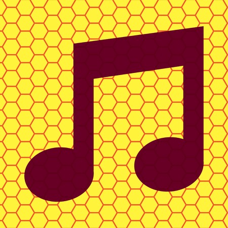 Music note. Flat modern web button and space for your text. Vector. EPS10のイラスト素材