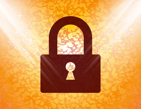 padlock. Flat modern web button and space for your text. Vector. EPS10のイラスト素材