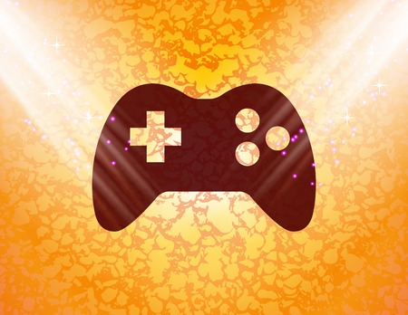 Gaming Joystick. Flat modern web button and space for your text. Vector. EPS10のイラスト素材