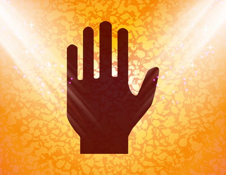 Stop. hand Flat modern web button and space for your text. Vector. EPS10のイラスト素材