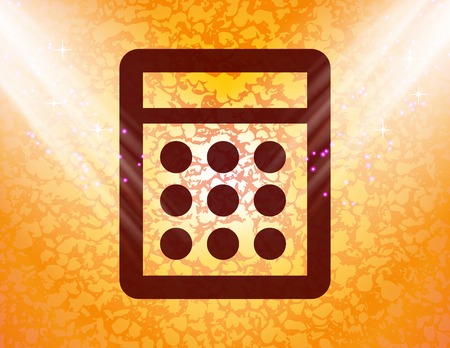 calculator. Flat modern web button and space for your text. Vector. EPS10のイラスト素材