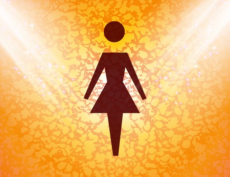 woman restroom. Flat modern web button and space for your text. Vector. EPS10のイラスト素材